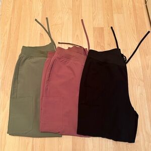 Bundle of 3 Mandala Scrubs Women’s High-Waisted Petite Jogger size Medium